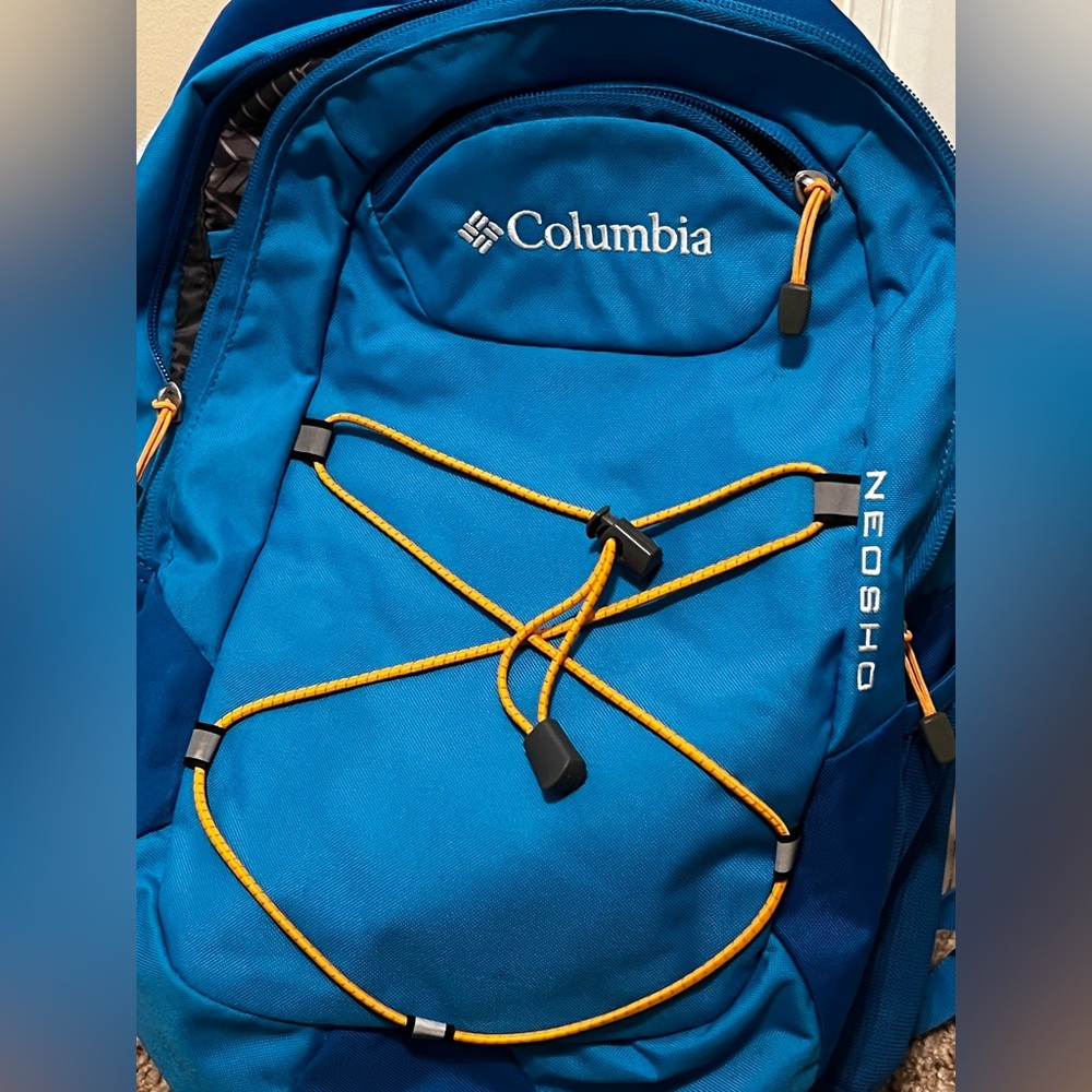 Columbia Neosho Blue Backpack with Orange Accents